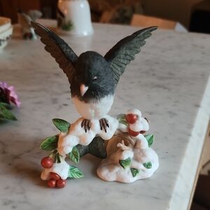 Lenox Green and White Bird Figurine 0